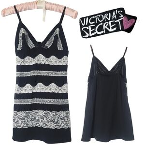 Victoria's secret sexy little things modal, elastane & lace slip dress
